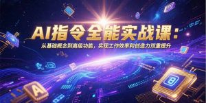 AI指令全能实战课:从基础概念到高级功能,实现工作效率和创造力双重提升-聊项目