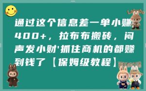 通过这个信息差一单小挣4张+,拉布布搬砖,闷声发小财抓住商机的都挣到钱了【保姆级教程】-聊项目