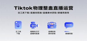 Tiktok物理整蛊直播运营，包含工具下载/直播间搭建/直播素材获取/跟播思路等-聊项目