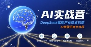 AI实战营:DeepSeek赋能产业商业招商,AI赋能招商全流程-聊项目
