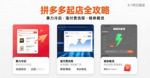 拼多多起店全攻略,暴力冷启,强付费流程,暗券截流,5-7月已验证的方法-聊项目