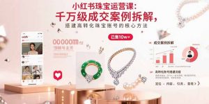 小红书珠宝运营课：千万级成交案例拆解，搭建高转化珠宝账号的核心方法-聊项目