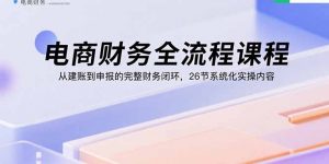电商财务全流程课程:从建账到申报的完整财务闭环,26节系统化实操内容-聊项目
