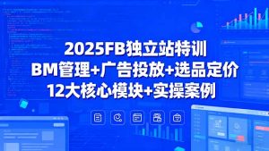 2025FB独立站特训,BM管理+广告投放+选品定价,12大核心模块+实操案例-聊项目