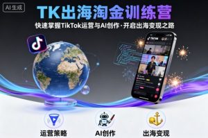 TK出海淘金训练营,助你快速掌握TikTok运营与AI创作,开启出海变现之路-聊项目