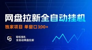 网盘拉新全自动挂G,独家技术,操作简单,自动完成拉新任务,单窗口3张【揭秘】-聊项目