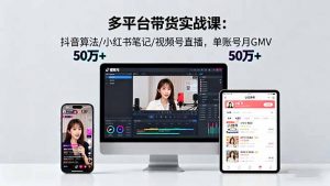 多平台带货实战课18.0:抖音算法/小红书笔记/视频号直播,单账号月GMV50w+-聊项目