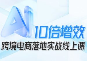 跨境电商10倍增效，跨境电商AI落地实战线上课-聊项目