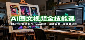 AI图文视频全技能课：生图/改图/视频制作+Lora训练，覆盖电商 、设计多场景-聊项目