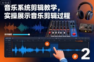 音乐系统剪辑教学,实操展示音乐剪辑过程-聊项目