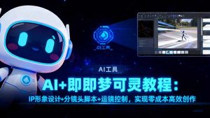 AI+即梦可灵教程:IP形象设计+分镜头脚本+运镜控制,实现零成本高效创作-聊项目