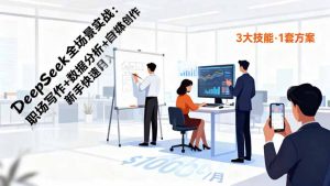 DeepSeek全场景实战:职场写作+数据分析+自媒体创作,新手快速月入过万-聊项目