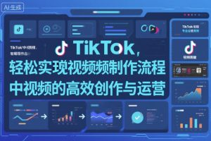 TikTok中视频制做流程,轻松实现Tk中视频的高效创作与运营-聊项目