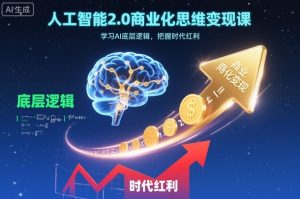 人工智能2.0商业化思维变现课,学习AI底层逻辑,把握时代红利-聊项目