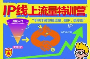 IP线上流量特训营,手把手教你搞流量、做IP、稳变现-聊项目