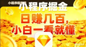 微信小程序掘金项目,日入几张,项目简单,小白一看就懂,5分钟就能学会上手操作【揭秘】-聊项目