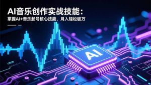AI音乐创作实战技能:掌握AI+音乐起号核心技能,月入轻松破万-聊项目