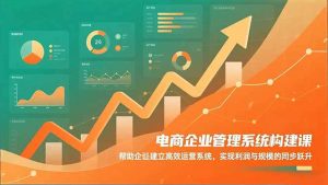 电商企业管理系统构建课:帮助企业建立高效运营系统,实现利润与规模的同步跃升-聊项目