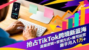 抢占TikTok跨境新蓝海:流量逻辑+变现方式+账号运营,新手月入1万+-聊项目