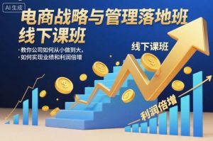 电商战略与管理落地班线下课,教你公司如何从小做到大,如何实现业绩和利润倍增【录音】-聊项目