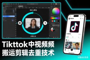 Tiktok中视频纯搬运剪辑去重技术,外来技术,自行测试-聊项目