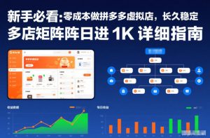 新手必看:零成本做拼多多虚拟店,长久稳定,多店矩阵日进1K详细指南【揭秘】-聊项目