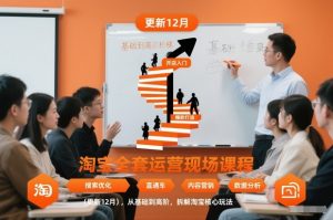 淘宝全套运营现场课程(更新26年1月)，从基础到高阶，拆解淘宝核心玩法-聊项目