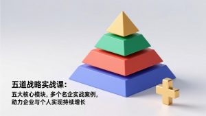 五道战略实战课：五大核心模块，多个名企实战案例，助力企业与个人实现持续增长-聊项目