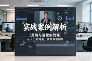 剪辑与运营实战课，从入门到精通，实战案例解析(更新2026)-聊项目