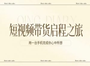 短视频带货启程之旅，用一台手机完成你心中所想-聊项目