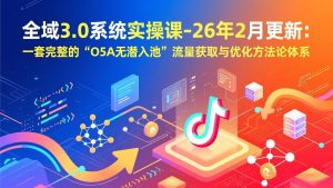 全域3.0系统实操课-26年2月更新:一套完整的“O5A无潜入池”流量获取与优化方法论体系-聊项目