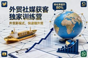 外贸社媒获客独家训练营，外贸新模式，快速做外贸(更新26年2月)-聊项目