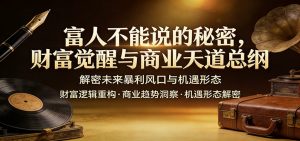 富人不能说的秘密,财富觉醒与商业天道总纲,解密未来暴利风口与机遇形态-聊项目