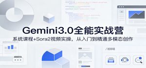 Gemini3.0实战系统课，Sora2视频实操，从入门到精通多模态创作-聊项目