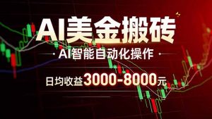 AI美金搬砖项目 | 日入3000-8000元 | 实地可考察 | 主业副业增收首选-聊项目