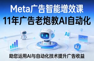 Meta广告智能增效课，11年广告老炮教AI自动化，助您运用AI与自动化技术提升广告收益-聊项目