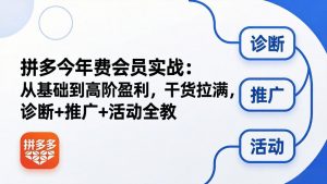 拼多多年费会员实战(更新26年5月5-聊项目