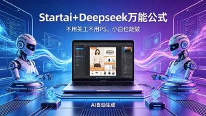 AI自动做电商详情页：Startai+Deepseek万能公式，不用美工不用PS，小白也能做-聊项目