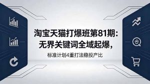 淘宝天猫打爆班第81期：无界关键词全域起爆，标准计划4重打法稳投产比-聊项目