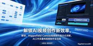 解锁AI视频创作新效率,Higgsfield Canvas视频制作新方式详解,AI工作流重构视频制作全流程-聊项目