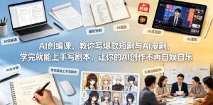 AI创编课,教你写爆款短剧与AI漫剧,学完就能上手写剧本,让你的AI创作不再自娱自乐(更新0521)-聊项目