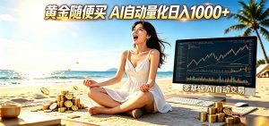 黄金随便买？AI自动外汇量化交易 在家当皇帝 日入1000+-聊项目