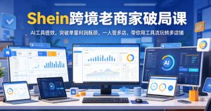 Shein跨境老商家破局课,AI工具提效,突破单量利润瓶颈,一人管多店,带你用工具流玩转多店铺-聊项目