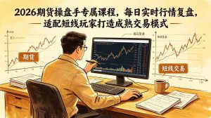 2026期货操盘手专属课程-更新6月,每日实时行情复盘,适配短线玩家打造成熟交易模式-聊项目