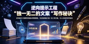 逆向提示工程教您突破AI常规限制,写出独具魅力独一无二的文案,引人注目的写作秘诀【原创双语字幕】-聊项目