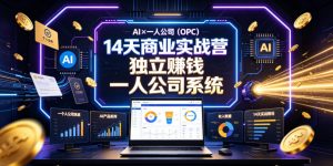 AI×一人公司(OPC)14天商业实战营,用AI帮你搭建一个属于你自己的、能独立賺钱的一人公司系统-聊项目