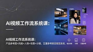 AI视频工作流系统课：产品参考图+风格+人物+场景+分镜，五重参考锁定视觉系统，稳定产出高质量视频-聊项目