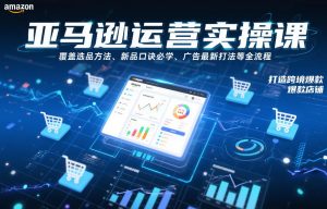 亚马逊运营实操课,覆盖选品方法、新品口诀必学、广告最新打法等全流程,打造跨境爆款店铺(更新6月)-聊项目