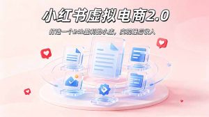 2026 年最强风口掘金项目:AI小红书虚拟电商,布局搜索流量,每日躺赚500+-聊项目