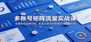 多账号矩阵流量实战课：全套落地实操内容，配套运营系统搭建全域流量矩阵-聊项目